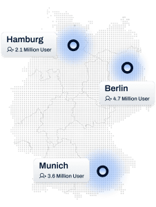 Millionen User aus Berlin, Hamburg und München nutzen Instagram